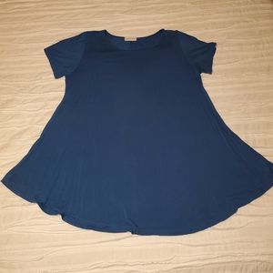 Tunic-length A-line shirt